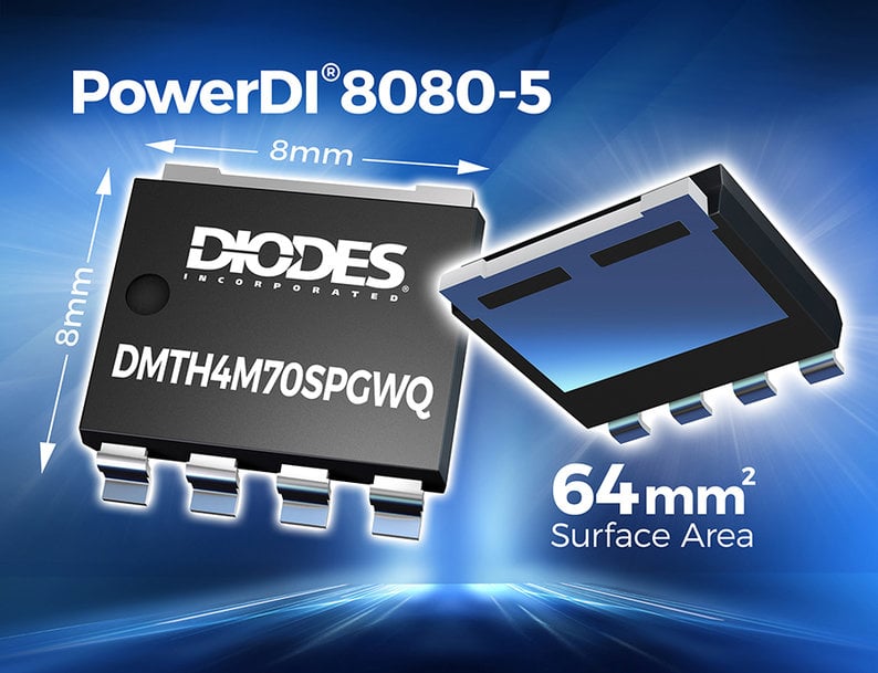 PowerDI8080-Packaged MOSFET from Diodes Incorporated Increases Power Density in Modern Automotive Applications